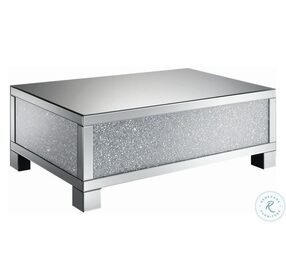 Gillian Silver And Clear Mirror Coffee Table 