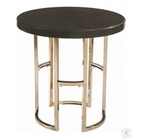 Corliss Americano and Rose Brass End Table