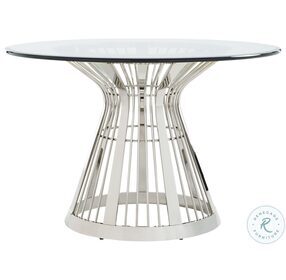 Ariana Riviera 48" Round Glass Top Dining Table