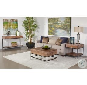 Mercer Brownstone Nut Brown Lift Top Occasional Table Set
