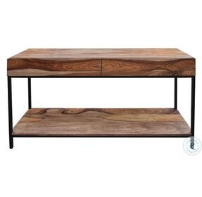 Mercer Brownstone Nut Brown 2 Drawer Console Table