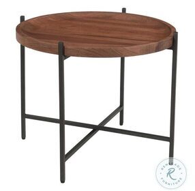 Brant Huntley Brown And Black Accent Table