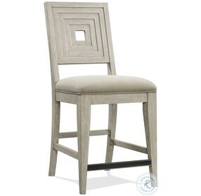 Cascade Dovetail Upholstered Wood Back Counter Stool Set Of 2
