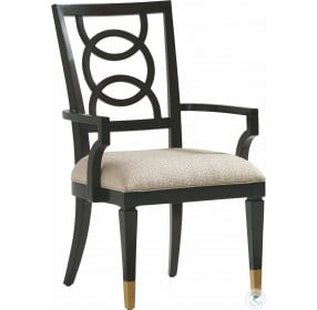 Carlyle Espresso Pierce Upholstered Arm Chair