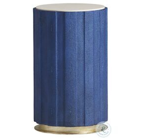 Carlyle Cobalt And Antiqued Silver Leaf Chelsea Accent Table