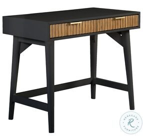 Larsen Black And Natural 2 Drawer Mini Desk