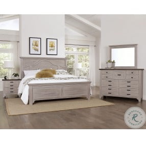 Bungalow Dover Grey and Folkstone Mantel Panel Bedroom Set