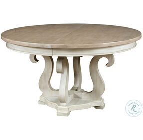 Litchfield Sun Washed And Driftwood Sussex Extendable Round Dining Table