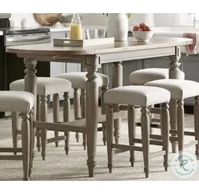 Nashville Grey Taupe Drop Leaf Counter Height Dining Table