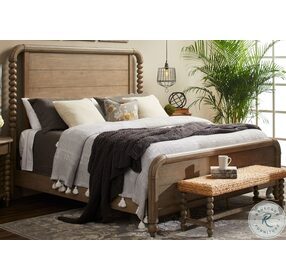 Nashville Grey Taupe Queen Panel Post Bed
