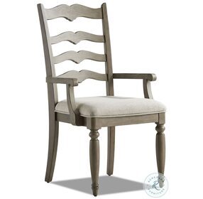 Nashville Grey Taupe Ladderback Arm Chair Set Of 2