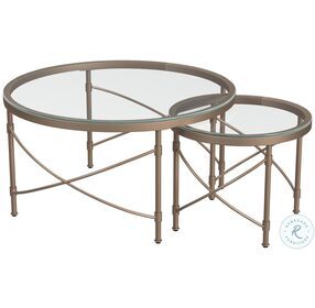 Harrison Antique Gold Round Cocktail Table