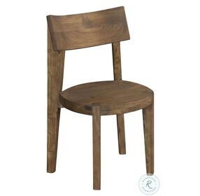 Sequoia Light Brown Acacia Round Seat Dining Chair Set of 2