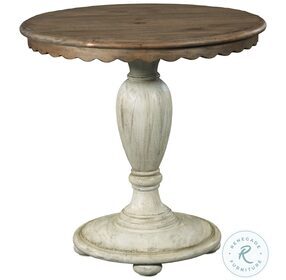 Weatherford Cornsilk And Brown Accent Table