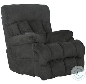Sterling Pewter Power Lay Flat Recliner with Power Adjustable Headrest and Lumbar