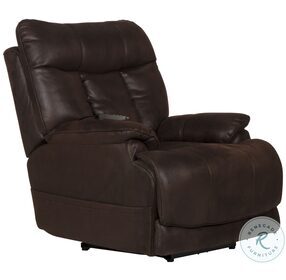 Anders Dark Chocolate Lay Flat Power Recliner With Power Headrest And Lumbar
