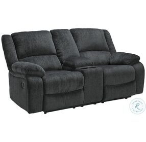 Draycoll Slate Double Reclining Loveseat With Console