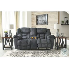Capehorn Granite Double Reclining Console Loveseat