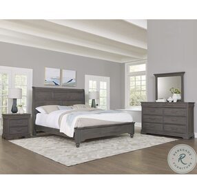 Vista Gray Oak Sleigh Bedroom Set