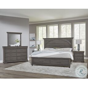 Vista Gray Oak Mansion Storage Bedroom Set