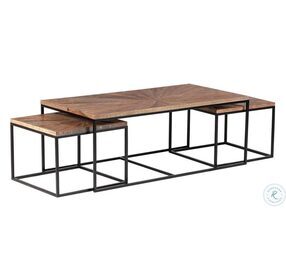 Avery Rayz Brown And Black Nesting Cocktail Table