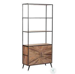 Avery Rayz Brown And Black 2 Door Bookcase