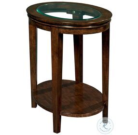 Elise Amaretto Oval Hand Rubbed End Table