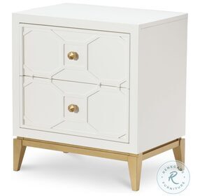 Chelsea White And Gold Youth Nightstand by Rachael Ray