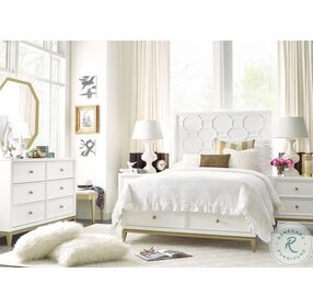 Uptown White and Gold Youth Panel Storage Bedroom Set by Rachael Ray