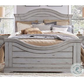 Stonebrook Antique Gray King Panel Bed
