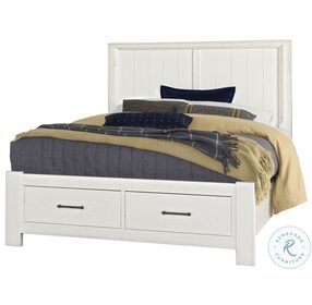 Yellowstone White Storage Queen Panel Bed