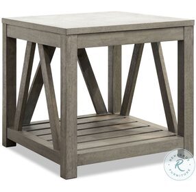 Staycation Driftwood Open End Table