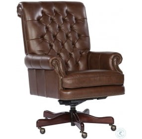 Special Reserve Coffee Leather Tufted Back Executive Chair