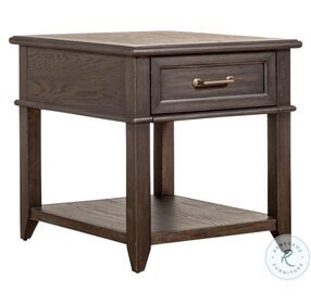 Mill Creek Peppercorn Drawer End Table