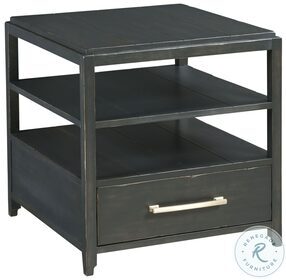 The Marlowe Rustic Charcoal Rectangular End Table