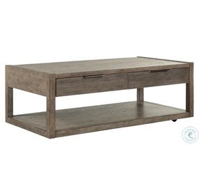 Bartlett Field Dusty Taupe 2 Drawer Cocktail Table