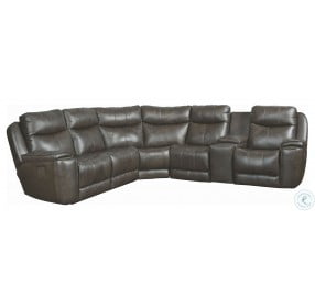 Showstopper Slate Power Reclining Sectional With Power Headrest