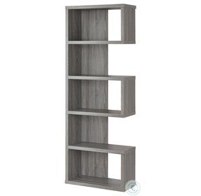 Joey Weathered Grey 5 Tier Bookcase 