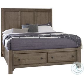 Cool Farmhouse Gray Queen Panel Storage Bed