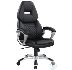 Bruce Black And Silver Adjustable Office Chair 