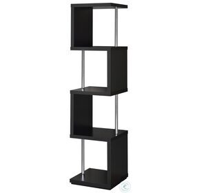 Baxter Black And Chrome Bookcase