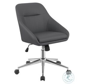 Jackman Grey Upholstered Office Chair