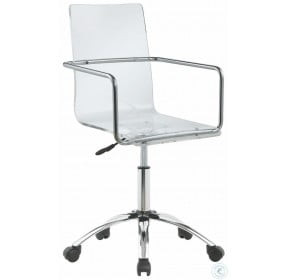 Amaturo Clear Acrylic Adjustable Office Chair