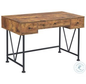Analiese Antique Nutmeg and Black Writing Desk