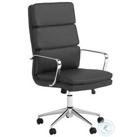 Ximena Black High Back Upholstered Office Chair