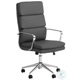 Ximena Grey High Back Upholstered Office Chair