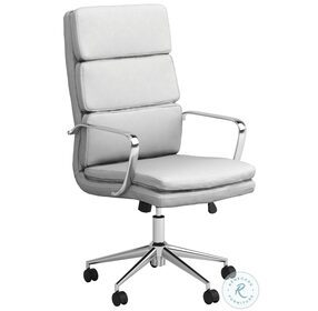 Ximena White High Back Upholstered Office Chair