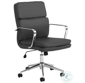 Ximena Black Standard Back Upholstered Office Chair