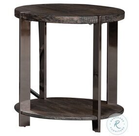Paxton Charcoal And Chrome End Table