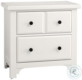 Cool Farmhouse Soft White 2 Drawer Nightstand